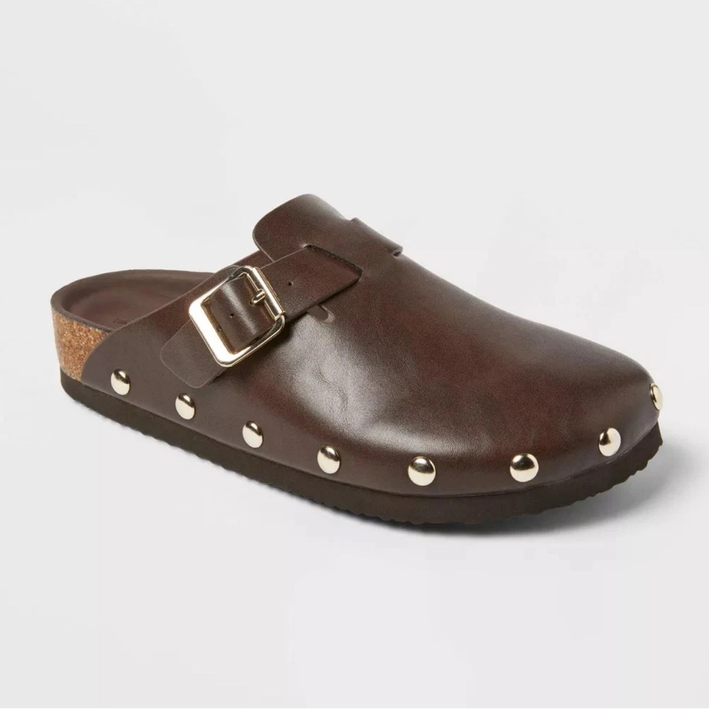 Universal Thread Brown Mules with Buckle